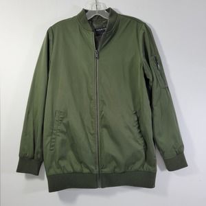 Bernardo Men's Olive Green Bomber Jacket Size S 10522-0488